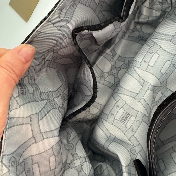 Aimee Kestenberg Genuine Leather Lizard Embossed Shoulder/Crossbody Bag Black - Picture 15 of 17